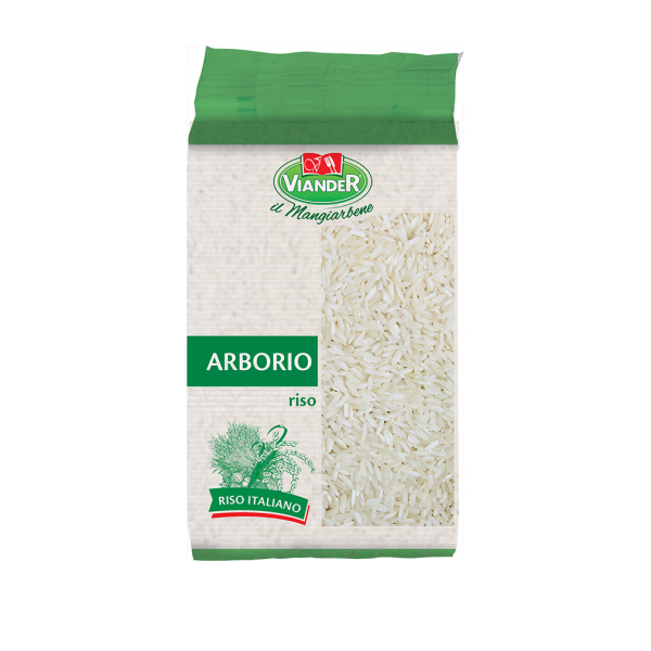 Viander Arborio risotoriis 1 kg valgel taustal