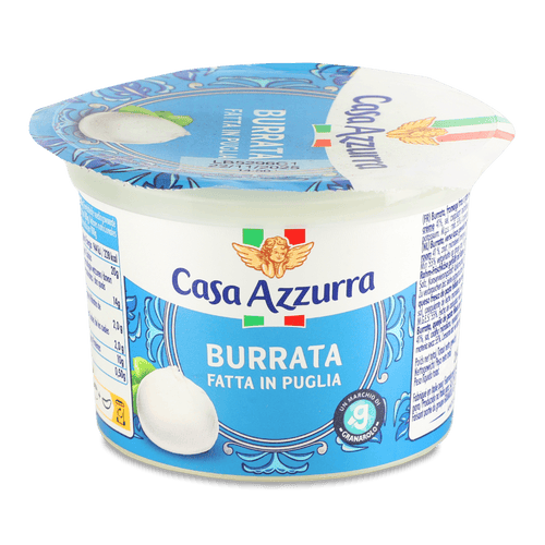 Casa Azzurra Burrata 125 g package on a clean background