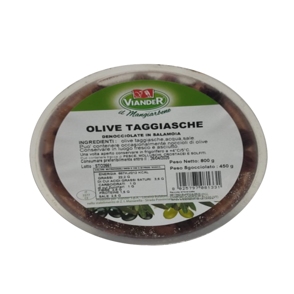 Viander pitted Taggiasca olives in brine 800 g